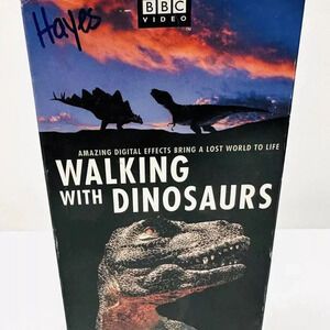 WALKING WITH DINOSAURS VHS Home Video Cassette Amazing Digital Effects (2 Tapes)